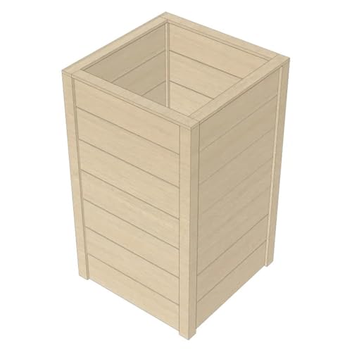 HORI® Hochbeet Kit, Holz Stecksystem 80 cm hoch – Pflanzkasten Bausatz aus Fichte, 18 mm Wandstärke für Garten, Gemüsebeet & Kräuterbeet – DIY Pflanzkasten, in 15 Größen: Modell München (45x45) Natur