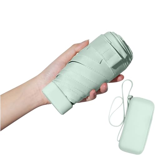 THMINS Small Sun Protection Umbrella,UPF 50+, Mini Travel Umbrella UV Protection Sun 99%,Sunscreen Sun Umbrella Women's Sun and Rain dual-use Folding umbrella