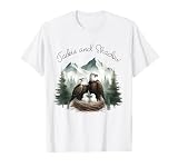 Jackie and Shadow Bald Eagles Family Watercolor T-Shirt