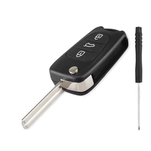 Compatible pour Hyundai Coque Clé, Hyundai I20 I30 I35 Ix20 Ix35 Kia Soul Ceed Sportage Venga Boîtier Clef, Signal Sécurisé Remplacement Coque Clé Hyundai...