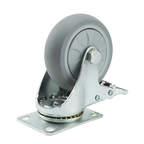 Support de chariot industriel robuste 5 pouces en caoutchouc抗磨损精工 - 5
