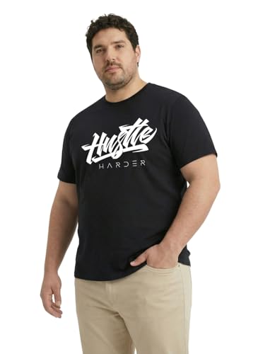 Image of Toodlegram Men Plus Size Printed T-Shirt | Round Neck Half Sleeves | Regular Fit Big & Tall | Pure Cotton Casual Summer Wear T-Shirt for Men