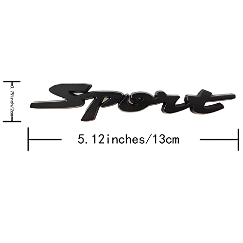 Onlyyou.x New Sport Emblems For Car Truck Sport Badge Decal Ornaments 2 Pieces Of Black Sport Stickers Of Made Of Metal #TOP1