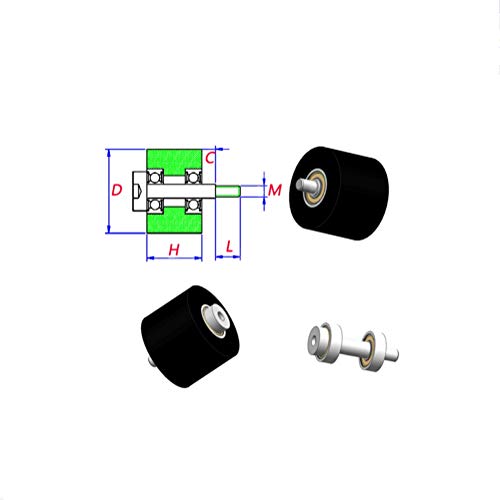 Roulement PU 698 8x40x30mm en caoutchouc pour compteuse de billets - 8