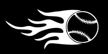 Legacy Innovations LLI Flaming Baseball | Decal Vinyl Sticker | Cars Trucks Vans Walls Laptop | White | 5.5 x 2.3 in | LLI1299