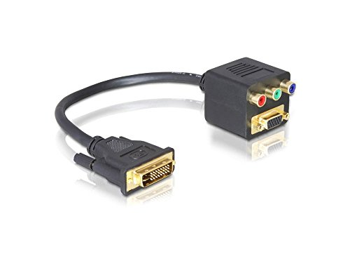 DELOCK Adapter DVI29 Stecker zu VGA + 3x Cinch Buchse
