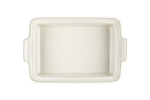 Image of Le Creuset Stoneware Heritage Rectangular Covered Casserole, 4 qt., Olive
