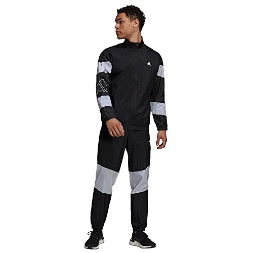 Adidas H42019 MTS 3Bars Logo Tracksuit Mens Black/White L