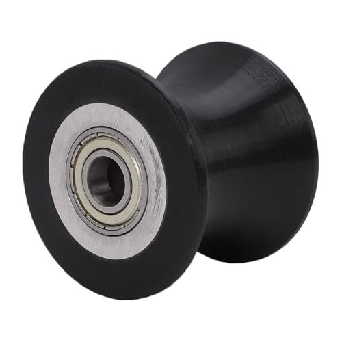 Keenso 61mm Elliptical Bearing Pulley Wheel, Plastic Stainless Steel, with Metal Bearings and Noise Free Operation, for Fitness Equipment Garage Door Elevator