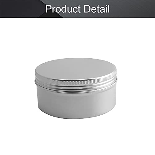 Image of Othmro 1Pcs Round Aluminum Cans Tin Can Screw Top Metal Lid Containers 200ml /6.8 oz, 92 * 45mm (D*H) Silver Color Aluminum Containers for Lip Balm, Crafts, Cosmetic, Candles