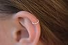 Silver Hoop Helix Piercing Jewelry - Thin Tiny 20 Gauge 8mm Cartilage Earrings for Women - Handmade 925 Sterling Silver Dainty Cartilage Earring Hoop Ring - Gift Ready #1