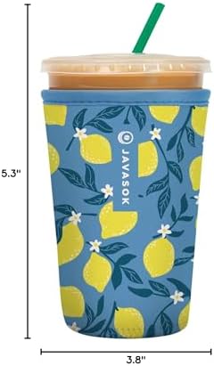Sok It JavaSok Iced Coffee & Cold Soda Insulated Neoprene Cup Sleeve (Main Squeeze, Medium: 22-28oz) — view 6