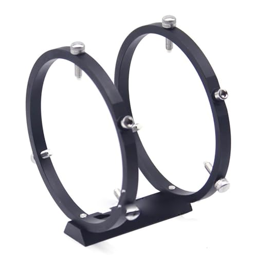 Soporte de anillos guía de 6 puntos para telescopios de 42 mm a 80 mm con placa