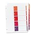 Ready Index Contemporary Table of Contents Divider, 1-5, Multi, Letter, Total 36 ST, Sold as 1 Carton