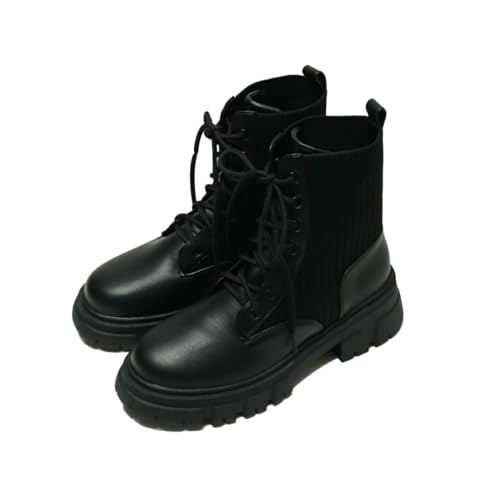 [fitfit] 外反母趾 幅広 痛くない ストレッチニット使いレースアップブーツ コンフォートシューズ レディース おしゃれ ブーツ 疲れない 走れる 柔らかい 歩きやすい 靴 フィットフィットのサムネイル