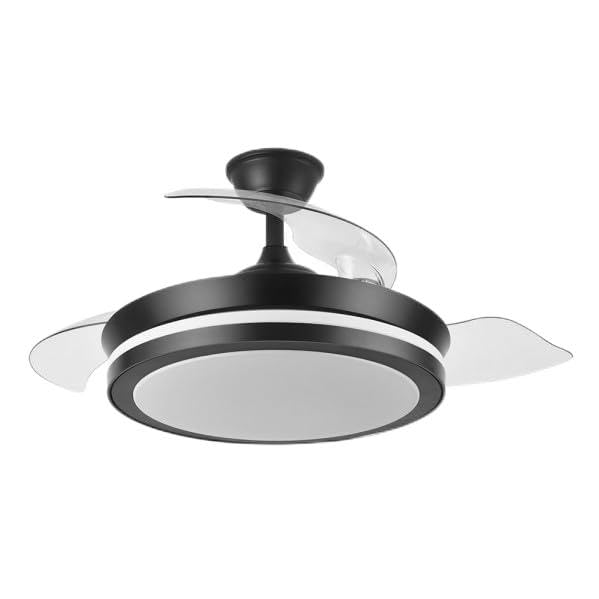 Brightium Ventilador DC Mini, 72W, 6120lm, 91d, 3 Aspas, Temperatura de 3000-4000-6000K, Remoto, Temporizador y Memoria - Ideal para refrescar espacios.