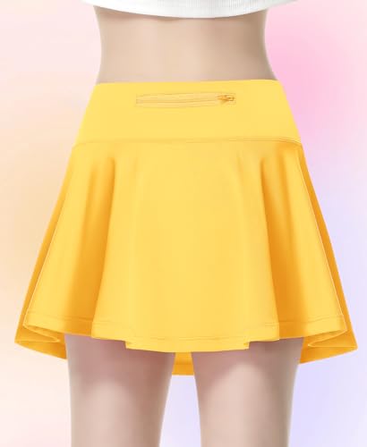 QooNoo Girls Pleated Tennis Skirt Athletic Running Skorts for Kids High Waisted Golf Skorts with Pockets Casual3