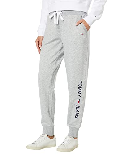Tommy Hilfiger Damen Jogginghose Trainingshose, Stone Grey Heather, Groß