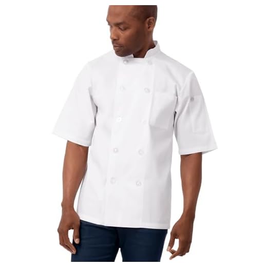 Chef Works Men's Volnay Chef Coat, White, Large