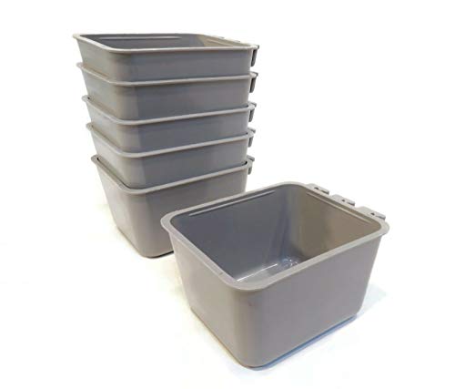 The ROP Shop (Pack of 6) Gray Cage Cups with Shift Lock Design for Caged and Fenced Animals