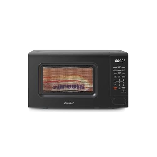 COMFEE CMO-C20M1WB Countertop Microwave Oven, 0.7 cu.ft Small Microwave with 11 power levels,Turntable Reset Function, Speedy Cooking, Weight/Time Defrost, Memory function, Children Lock, 700W