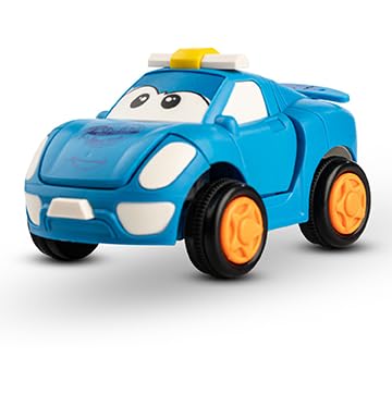 Reena Sharma SuperMart Pull Push Back Action Robot Car Toy for Kids, Racing Car Toy, Car to Robot (Pack of 1) (Blue)