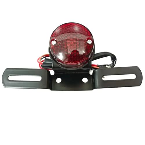 Luz trasera de motocicleta parada freno soporte matricula lampara custom bobber