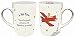 Taza azul de porcelana con texto "El Principito" en avión