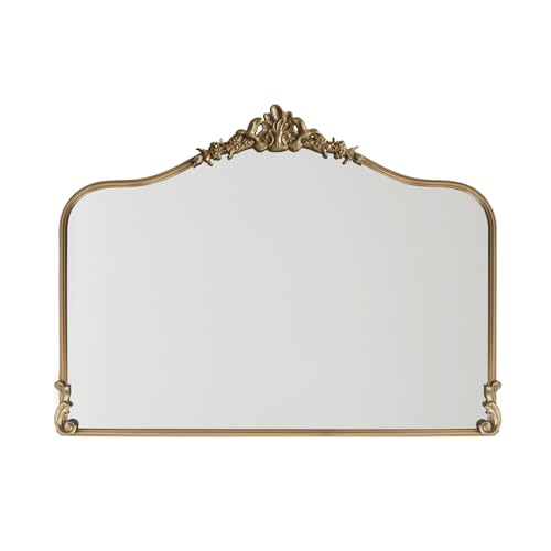 Perisoul Vintage Gold Wall Mirror - 40x30 inch, Ornate Baroque