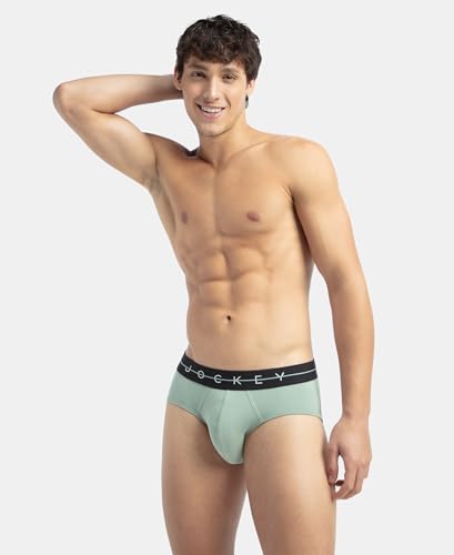 Image of Jockey NY15 Men Super Combed Cotton Elastane Stretch Solid Brief with Ultrasoft Waistband