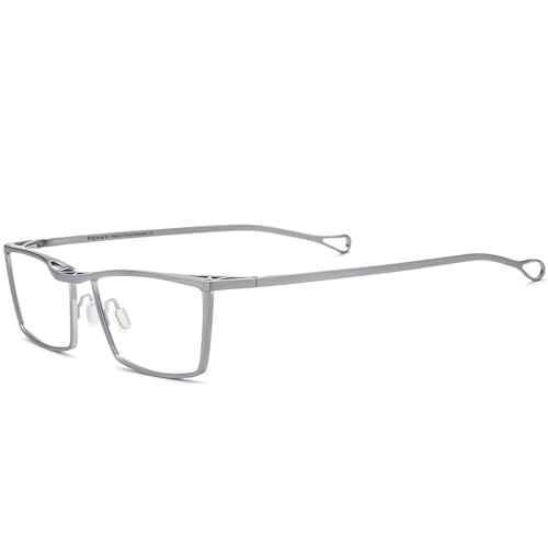 Image of FONEX Titanium Glasses Frame for Men,Square Eyewear Full Optical Eyeglasses F85641