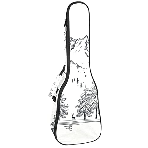Sac à dos ukulélé ténor imprimé montagne pour vos concerts nomades
