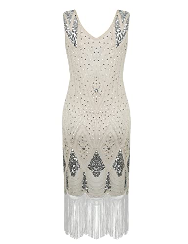 Image of PrettyGuide Women 1920s Gatsby Cocktail Sequin Art Deco Flapper Dress