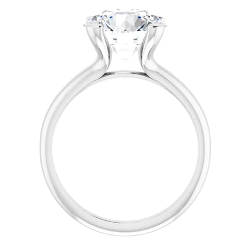 3 Ct. Solitaire Round Brilliant Cut Lab Diamond Engagement Ring4