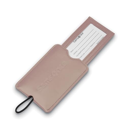 Samsonite 2-Pack Vinyl ID Tags, Dusty Rose3