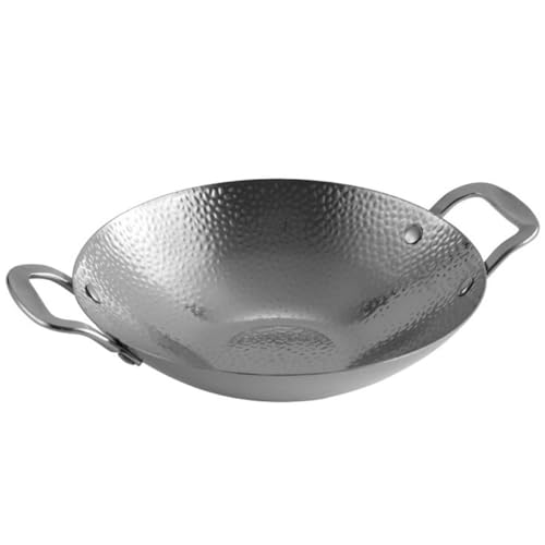 Zerodeko Olla de Cocina de Acero Inoxidable Doble Asa y Calentamiento Rápido para Hot Pot Picante y Sartén de Cocina Duradera y Resistente