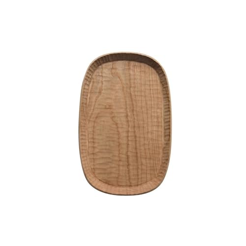 Bandejas de Servir Bandeja de madera de cerezo hecha a mano, bandeja de té de madera maciza for el hogar, bandeja de desayuno for el hogar, bandeja de café y pastel de la tarde Bandeja Decorativa
