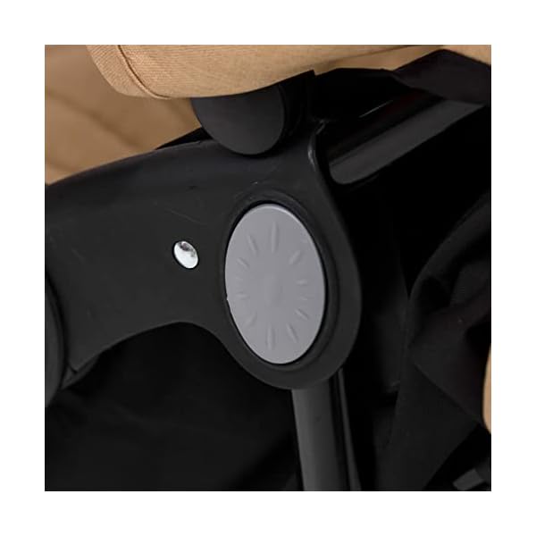 ZEYUAN Geschwisterwagen, Zwillingskinderwagen, Geschwisterbuggy, Doppelkinderwagen, Double Stroller, Taupe Stahl