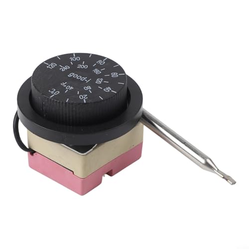Pomo controlador de temperatura con termostato integrado y barra de detección de temperatura, longitud de 75 mm, adecuado para unidades de aire acondicionado