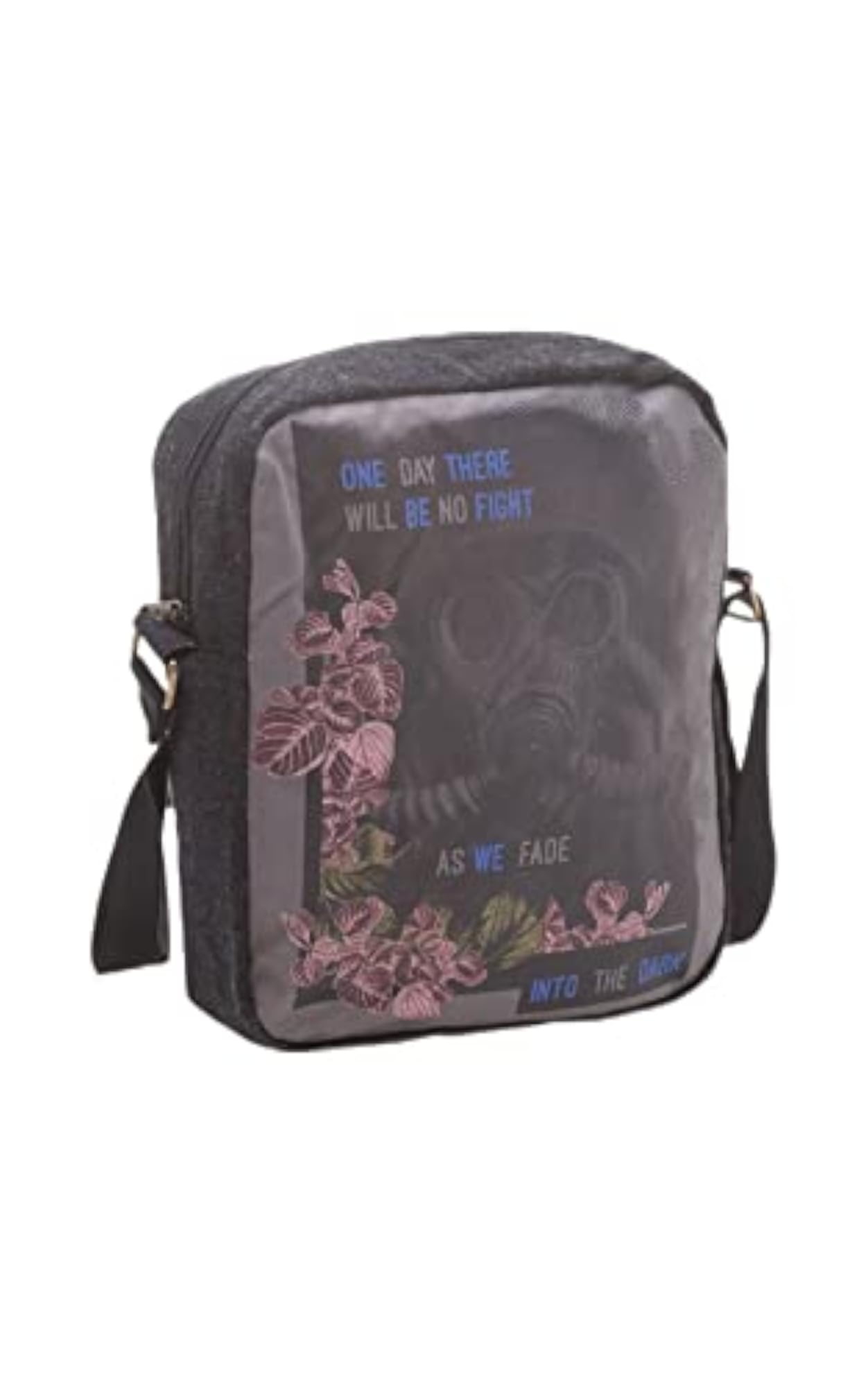 Fabric Black Denim Messenger Bag, 31 cms