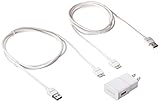 Samsung OEM Authentic Samsung 2 Amp Adapter 5-Feet Micro USB 3.0 Data Sync Charging Cables for Galaxy S5/Note 3 - Non-Retail Packaging - White