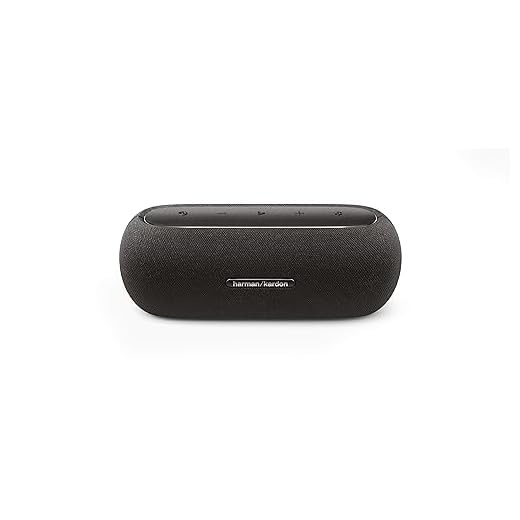 Harman Kardon Luna Bluetooth-Box in Schwarz – Tragbarer, wasserdichter Bluetooth-Lautsprecher – Bis zu 12 Stunden Akkulaufzeit