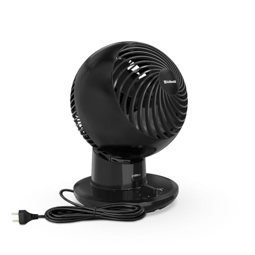 Image of Goldmedal Zyro Osc Electric Small Personal Fan, 180 mm Sweep, Vertical Tilt up to 90 Degree, Jerk Free Oscillation, Aerodynamic Designed Blades for High Speed, Compact Design for Small Spaces - Black