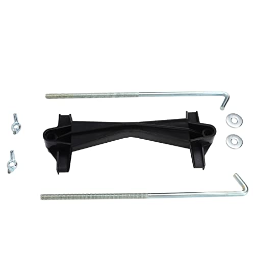 OUKENS - Support de maintien de batterie de 5 pouces, support de batterie universel avec crochet en J, kit d'écrous de boulons de maintien de 8 pouces pour support de montage de batterie de voiture