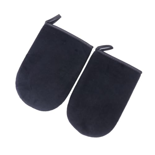 SMASOLO 2piezas Guantes Autobronceadores Negros Suaves Aplicadores Uniformes Para Crema Autobronceadora Para Cara y Cuerpo Cómodos y Reutilizables