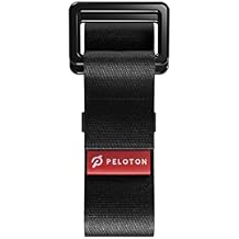 Peloton Yoga Strap | 6 ft. Adjustable and Durable Nylon Strap with Corrosion Resistant Zinc Alloy Rings for Stretching, Pilates, and Exercise, Black