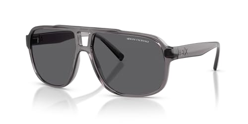 Image of Armani Exchange Man Sunglasses Matte Grey Frame, Orange Mirror Red Lenses, 61MM