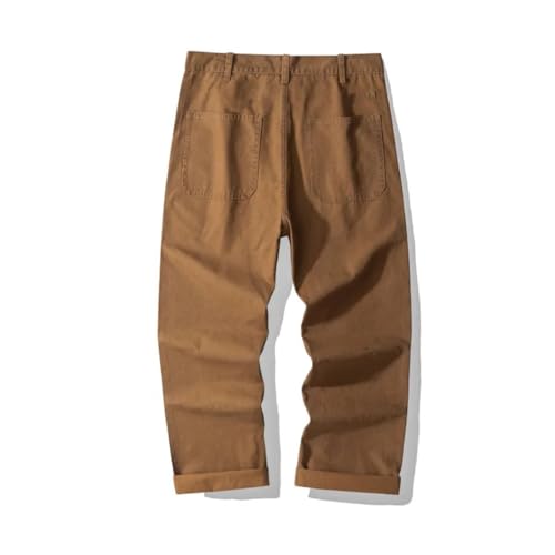 Men Slim Fit Casual Pants Men Loose Casual Workwear Pants Vintage Straight Leg Cargo Trousers2