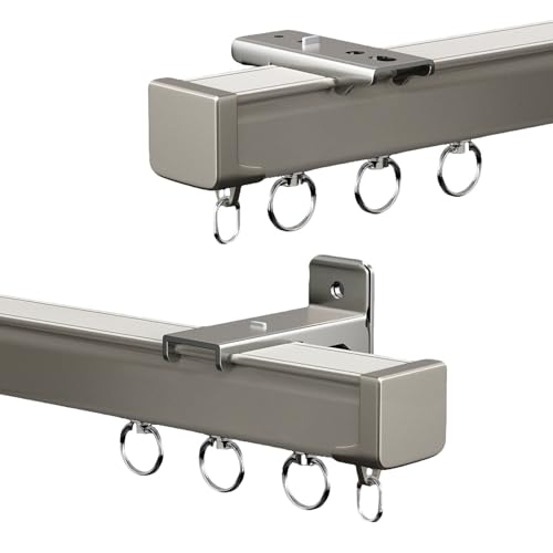 Riel de cortina de aluminio champán para dividir salones y dormitorios 2