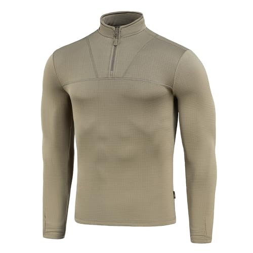 M-Tac Thermal Shirt for Men  Grid Fleece Lined Base Layer Compression Top Cold Weather ECWCS Delta Level 2